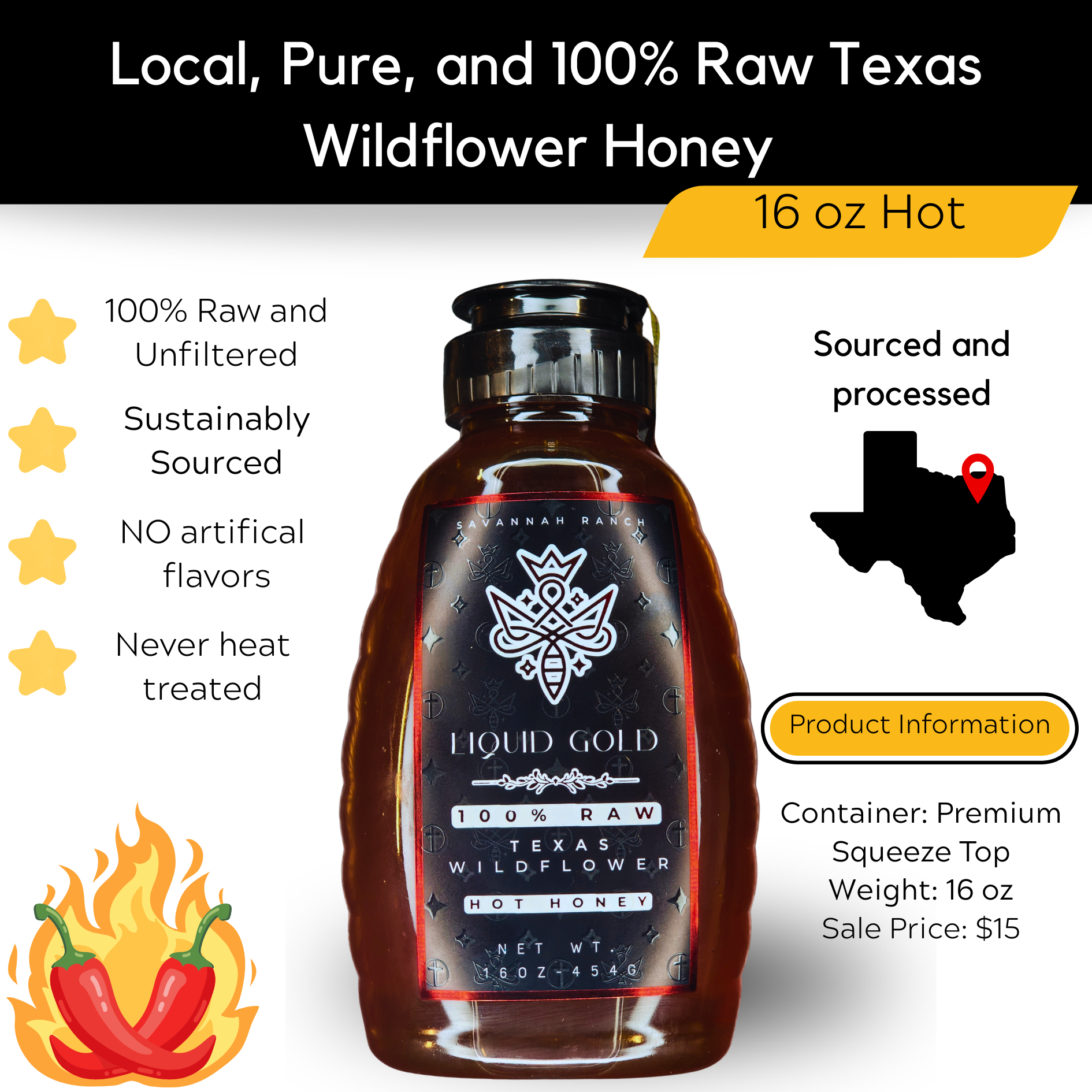 Liquid Gold Hot Honey Information Front