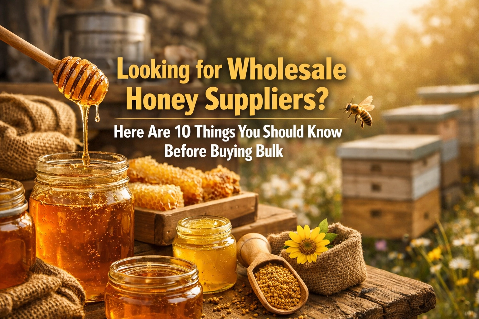 Looking for Wholesale Honey Suppliers? Here Are 10 Things You Should Know Before Buying Bulk
